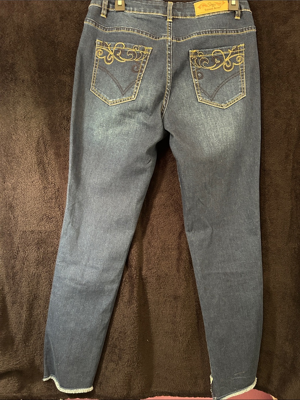Seven7 Dark Blue Ankle Skinny Jeans with Side Trim - Picture 2 of 4
